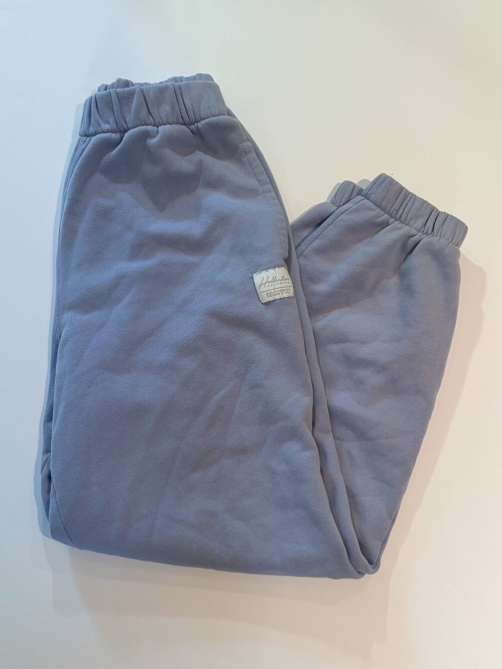 Hollister Blue Fleece Jogger Sweatpants Adjustable Rise Women’s Size S